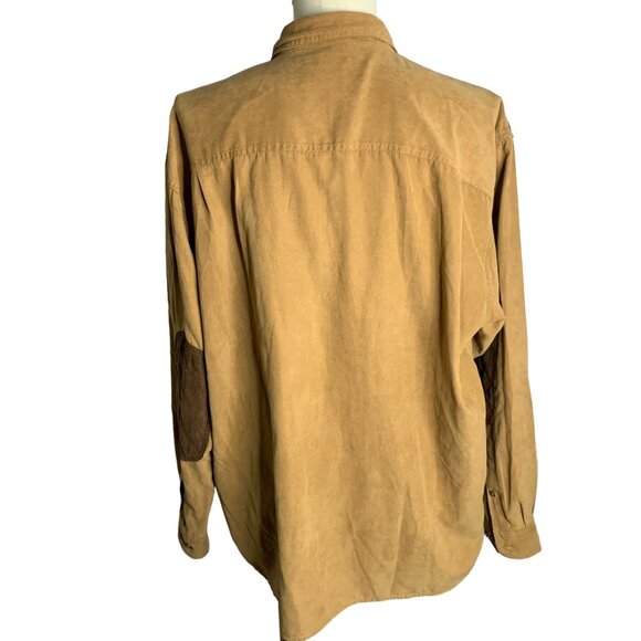 North River Padded Hunting Shooting Shirt XL Brown Microsuede Pocket Elbow Patch - Picture 4 of 6